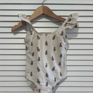 Rylee + Cru Cream Bodysuit with Fruit Design